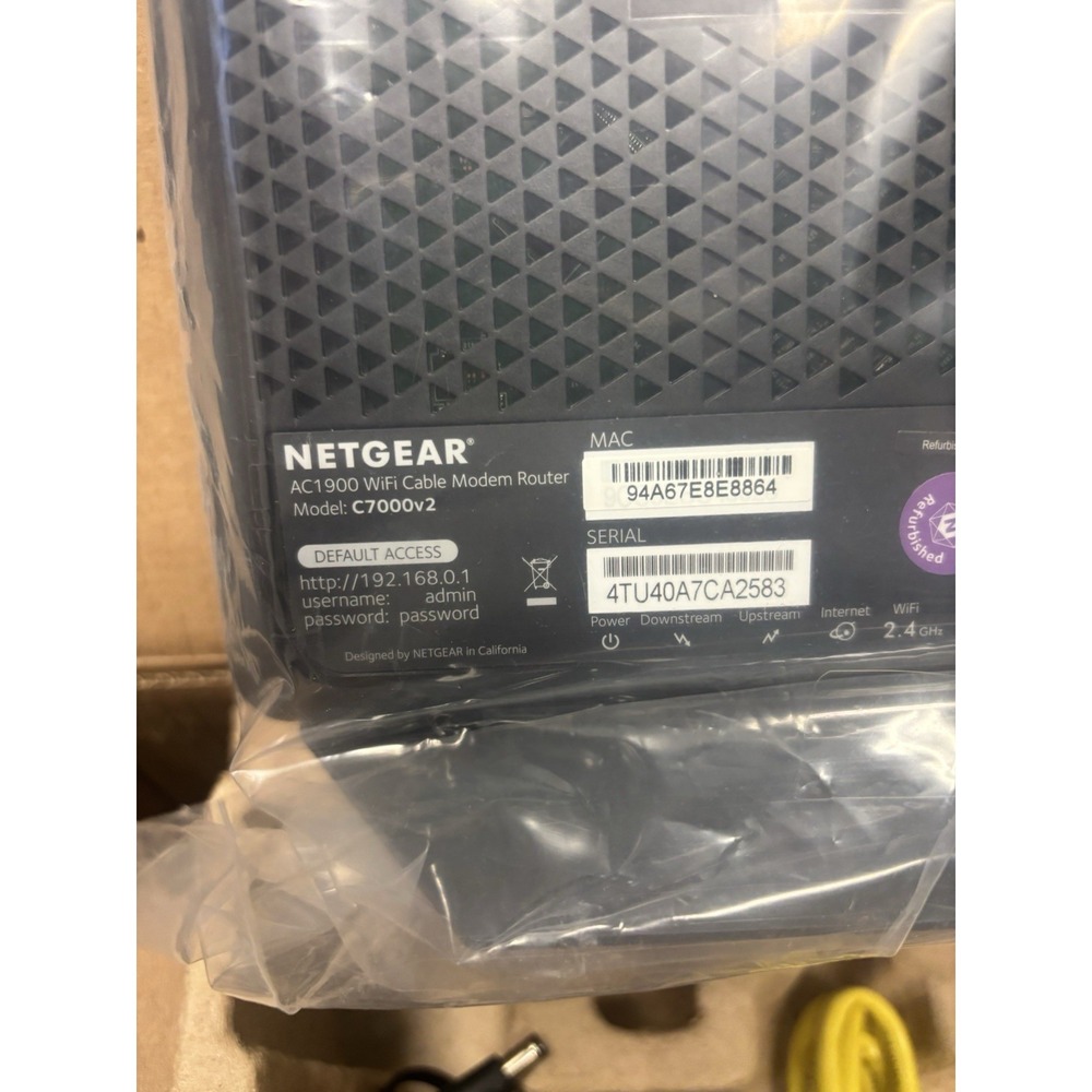 NETGEAR Nighthawk AC1900 (24x8) Wi-Fi Cable Modem Router (C7000v2)- Renewed - Picture 6 of 10